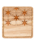 Stars Square Wood Plate